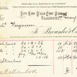 Brownlee & Co Ltd Invoice for Timber May 1911