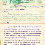 Bennet Furnishing Co Ltd Invoice for School Bench Feb 1911