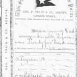 White Star Line Passage from Australia to Liverpool 1856